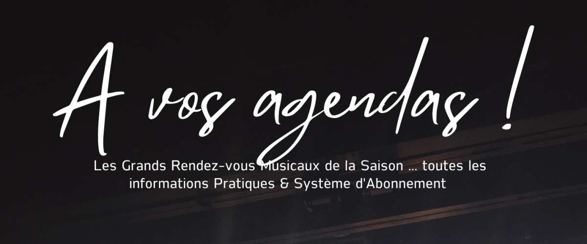 A vos agendas !