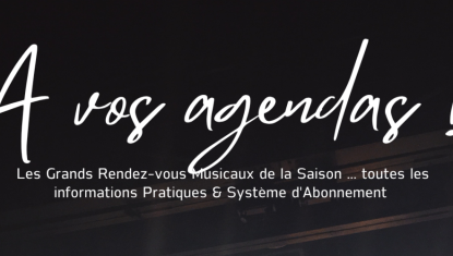 A vos agendas !